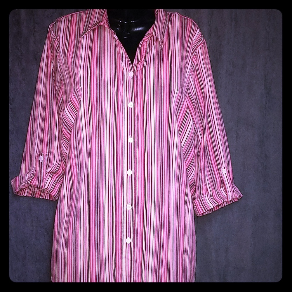 Maggie Barnes 1X -18/20 3/4 sleeve blouse
